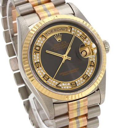 ROLEX Day Date 36 Toridoll Milliard Diamond Watches 18239BIC K18 White Gold/toridor mens