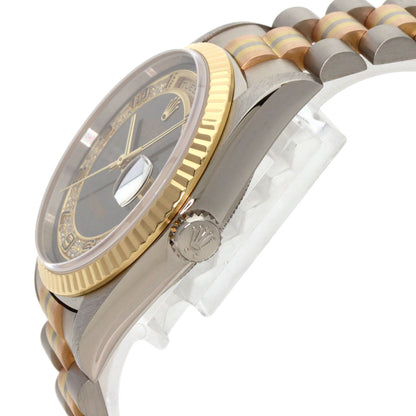 ROLEX Day Date 36 Toridoll Milliard Diamond Watches 18239BIC K18 White Gold/toridor mens