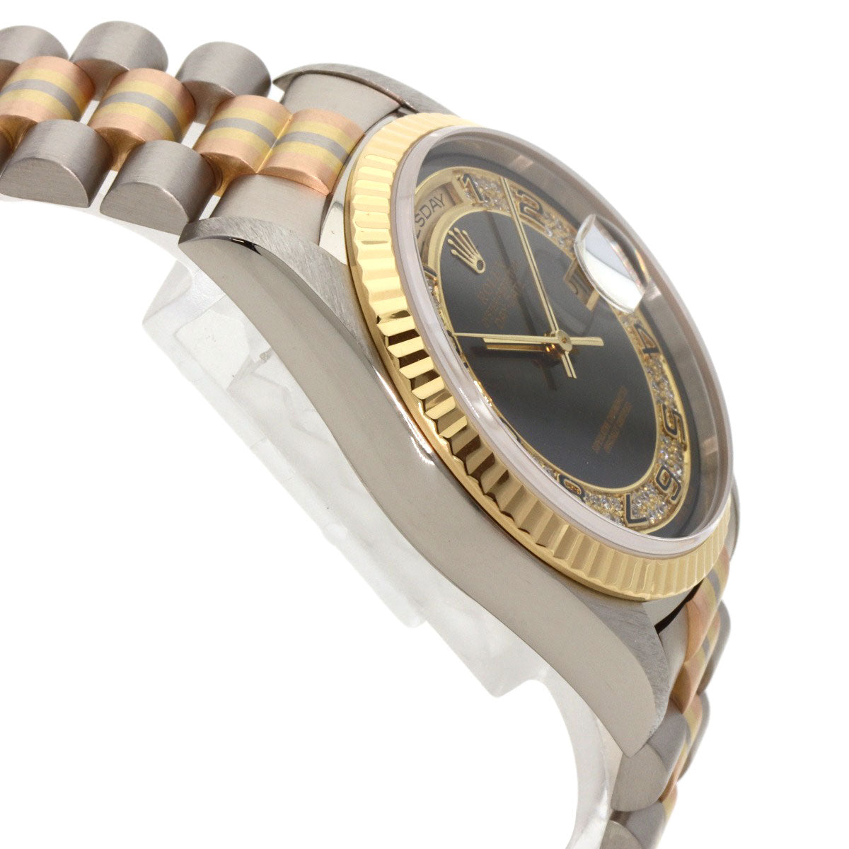 ROLEX Day Date 36 Toridoll Milliard Diamond Watches 18239BIC K18 White Gold/toridor mens