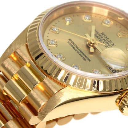 ROLEX DATEJUST 10P Diamond Watches 69178G K18 Yellow Gold/18K Yellow Gold Ladies