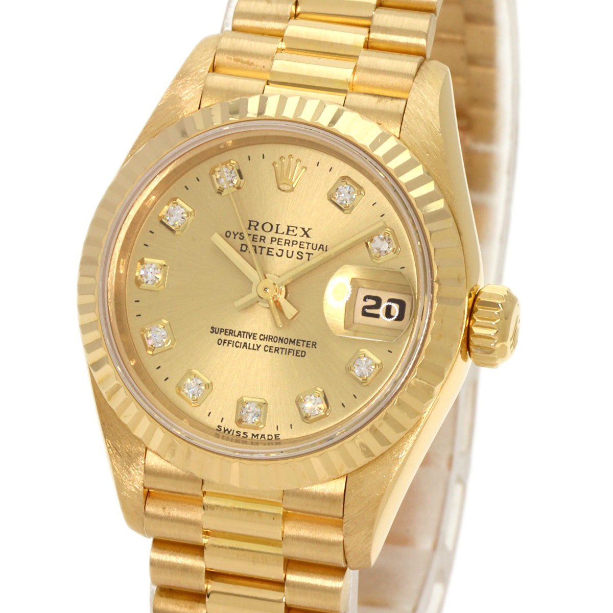 ROLEX DATEJUST 10P Diamond Watches 69178G K18 Yellow Gold/18K Yellow Gold Ladies