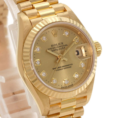 ROLEX DATEJUST 10P Diamond Watches 69178G K18 Yellow Gold/18K Yellow Gold Ladies