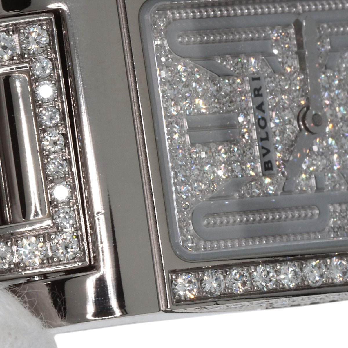 BVLGARI Rettangolo Diamond Watches RTW39G K18 White Gold/K18WGxDiamond Ladies