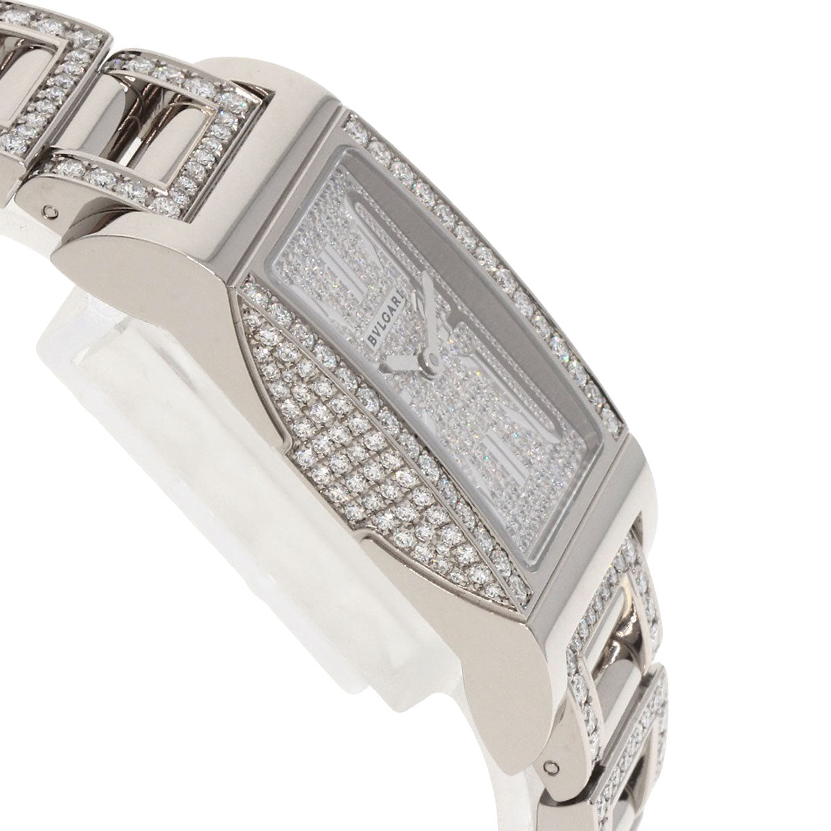 BVLGARI Rettangolo Diamond Watches RTW39G K18 White Gold/K18WGxDiamond Ladies