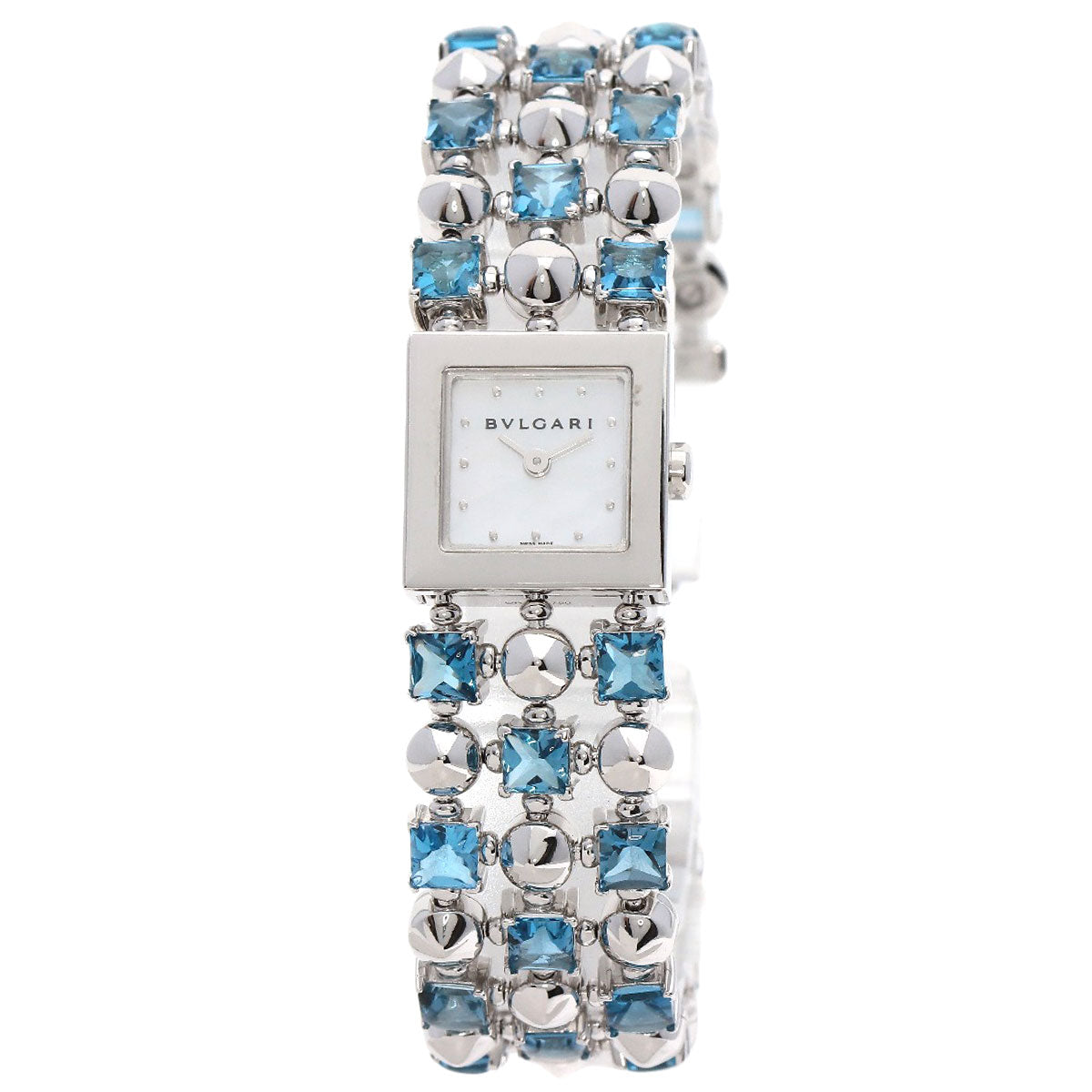 BVLGARI Lucia Blue Topaz Watches LUW16G K18 White Gold/K18WGxBlue Topaz Ladies