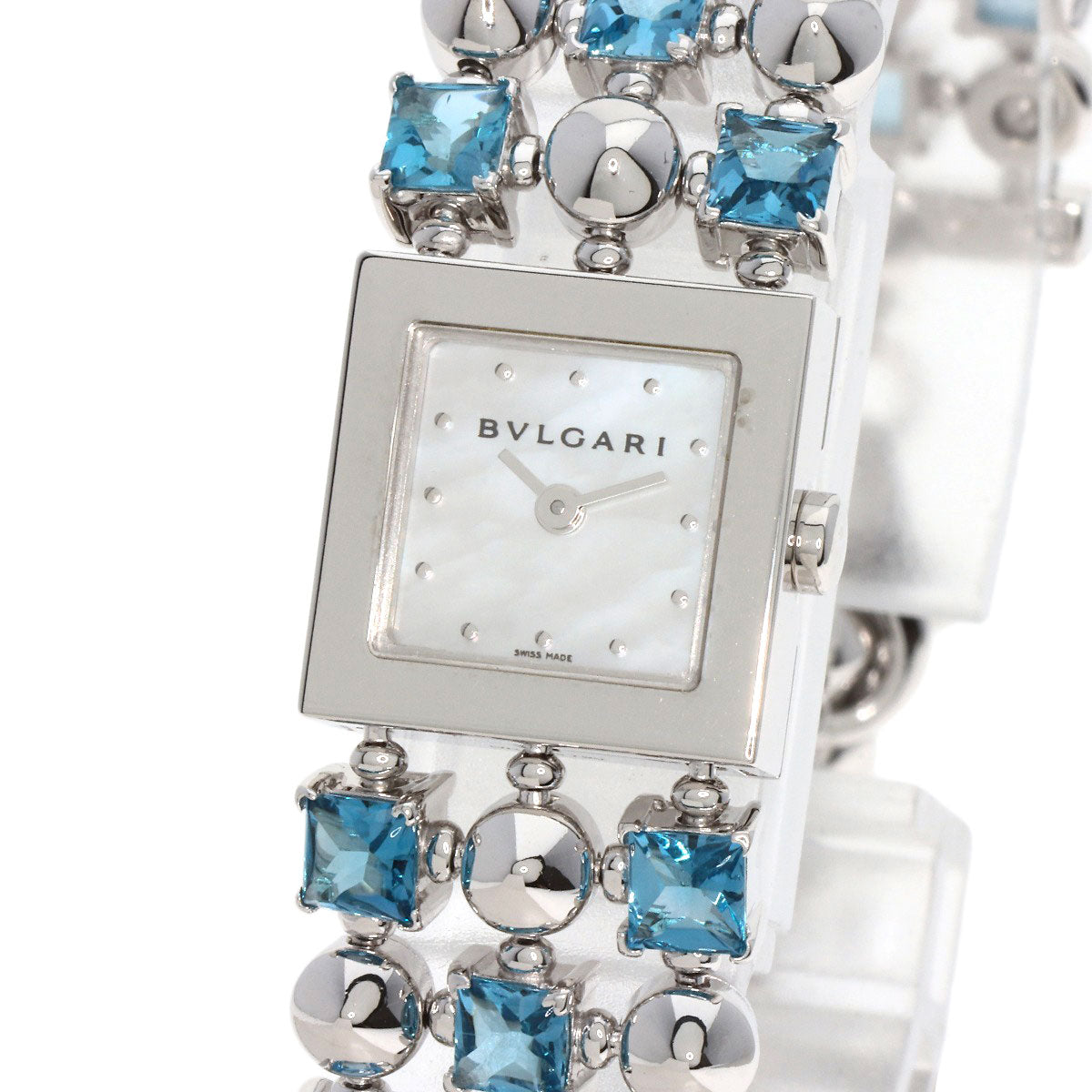 BVLGARI Lucia Blue Topaz Watches LUW16G K18 White Gold/K18WGxBlue Topaz Ladies