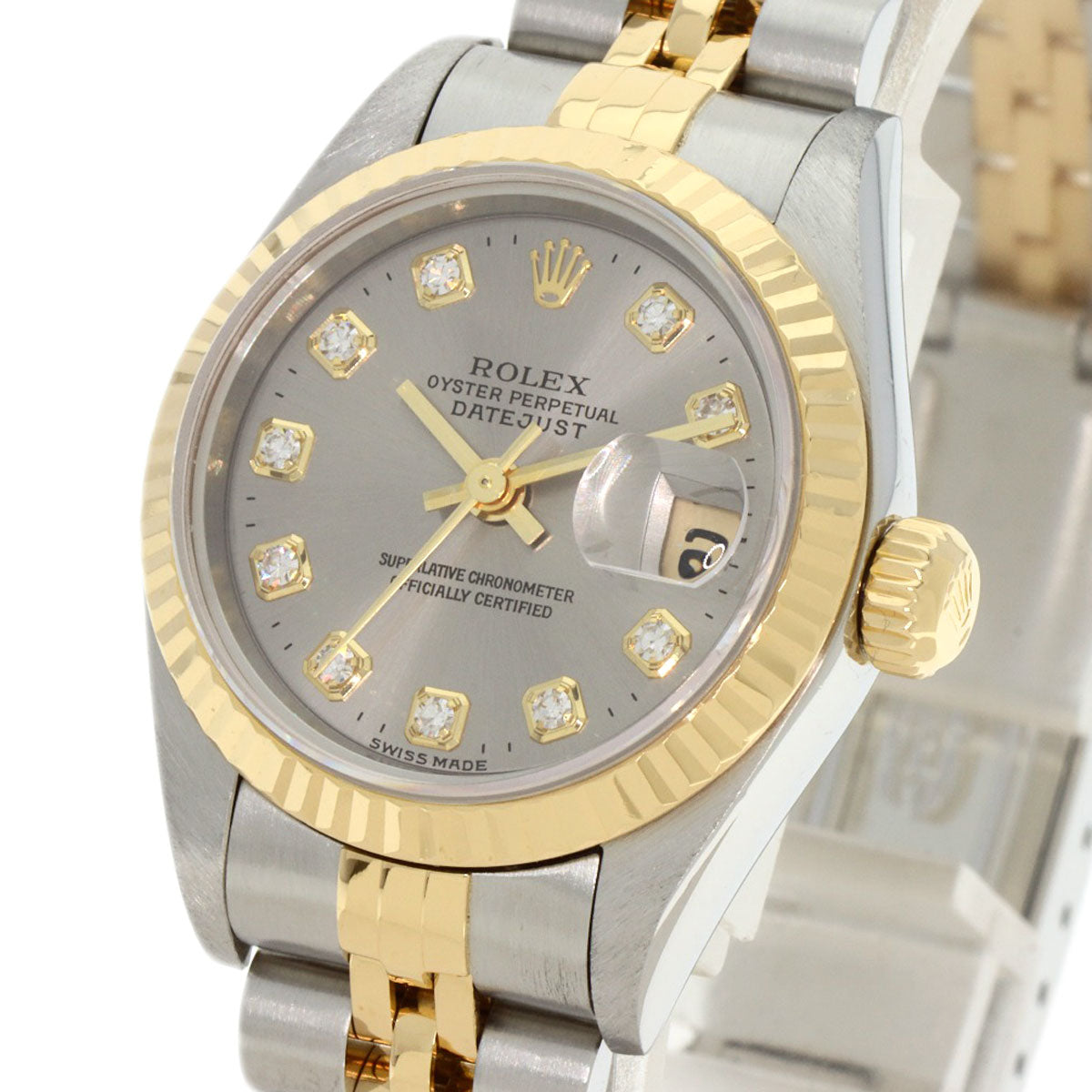 ROLEX DATEJUST 10P Diamond Watches 79173G Stainless Steel/SSxK18YG Ladies