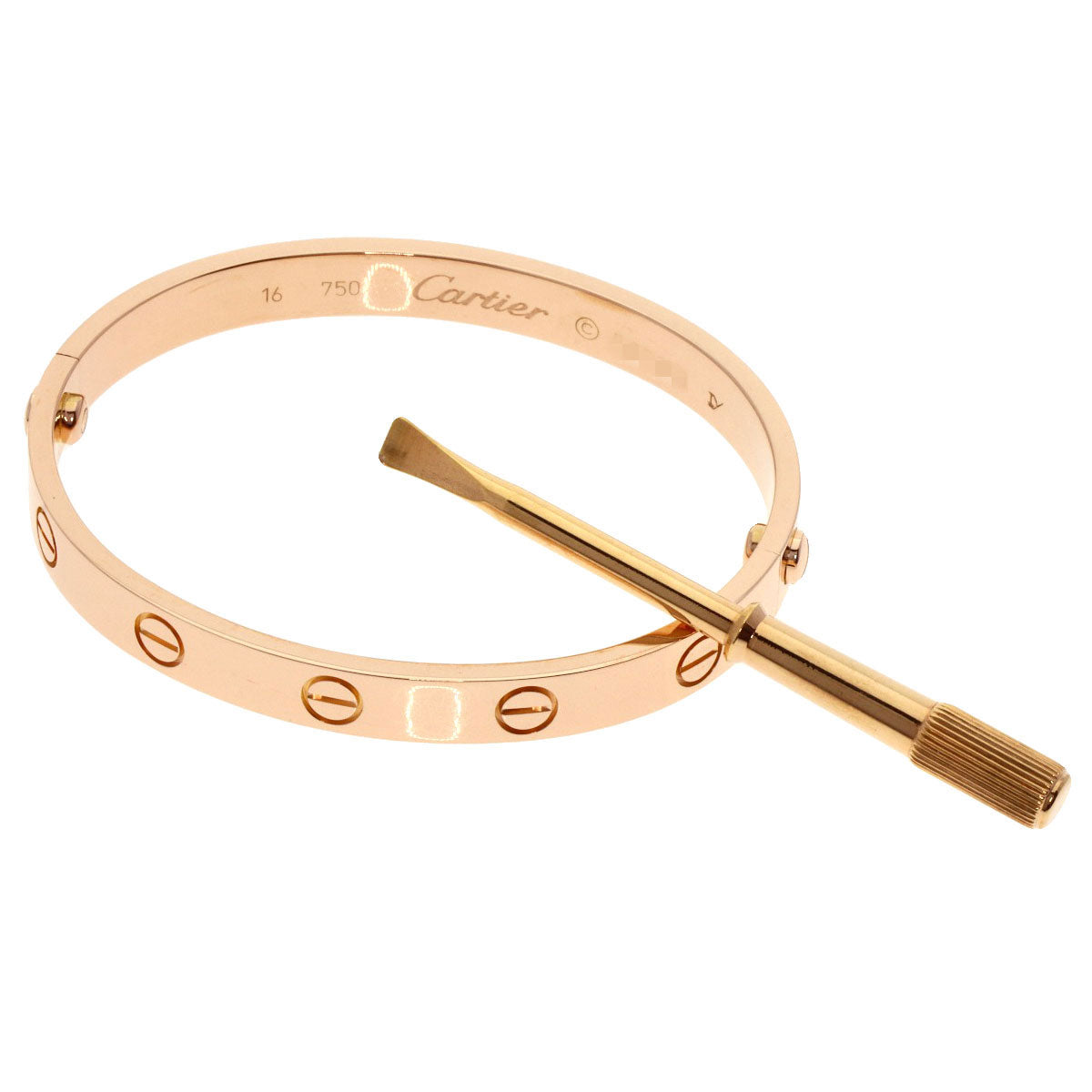 CARTIER   Bracelet LOVE Bracelets with Driver #16 K18 Pink Gold Ladies