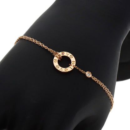 CARTIER   Bracelet Love Circle 1P Diamond K18 Pink Gold Ladies