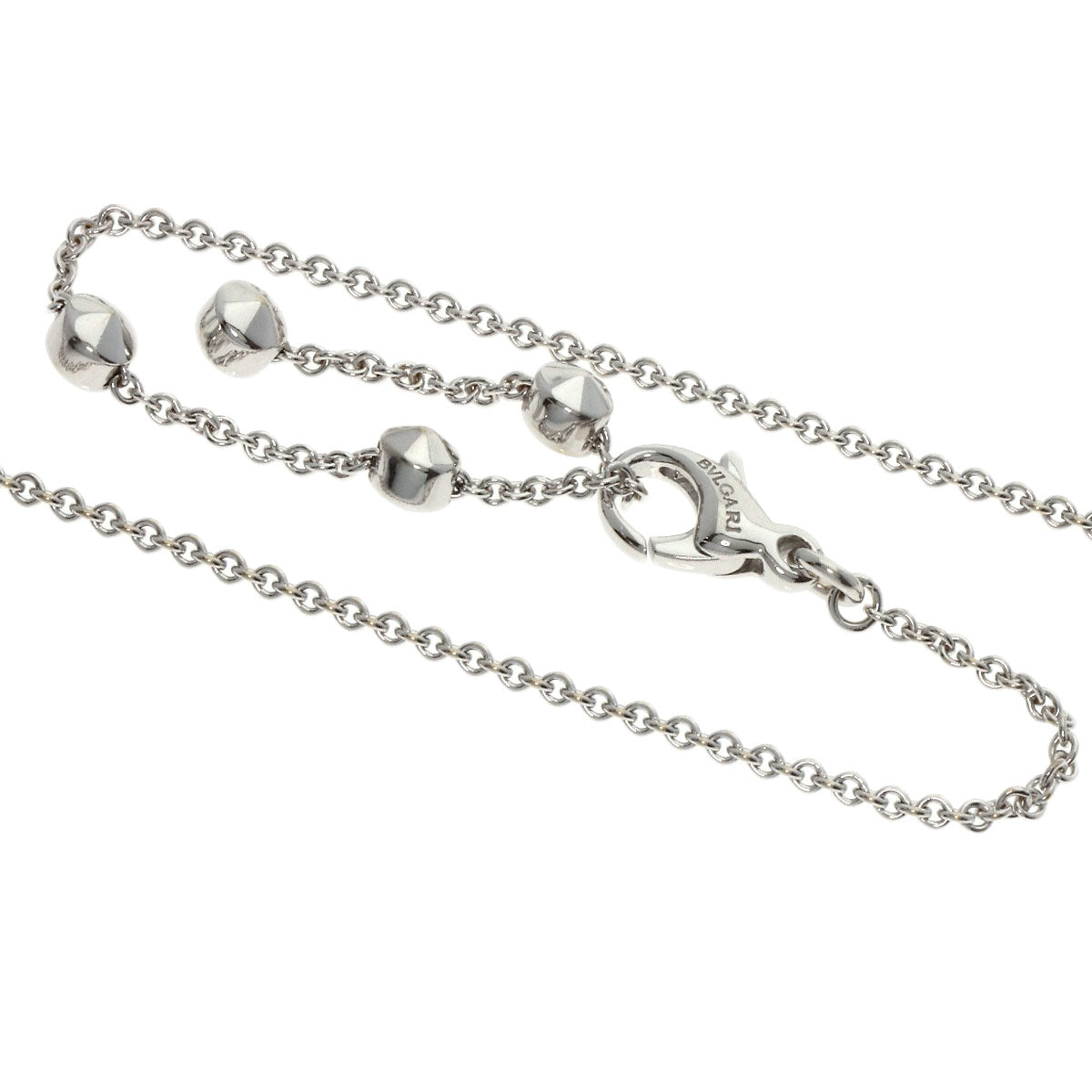 BVLGARI Lucia Blue Topaz Diamond Necklace K18 White Gold Ladies [Used]