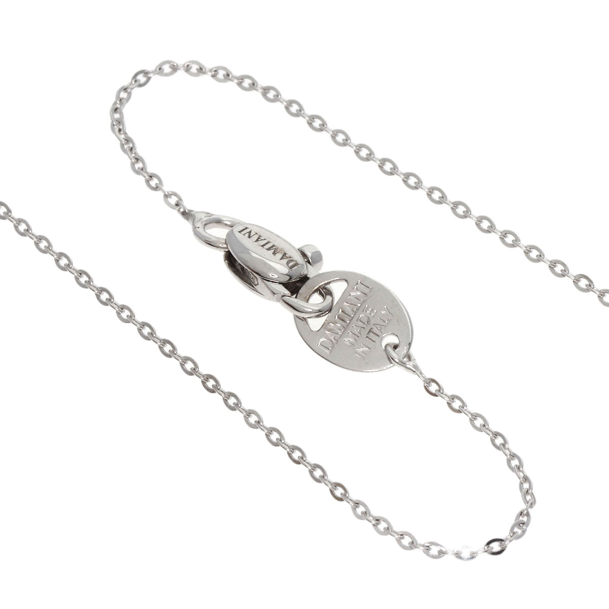 Damiani Belle Epoque Heart Ruby Diamond Necklace K18 White Gold Ladies [Used]