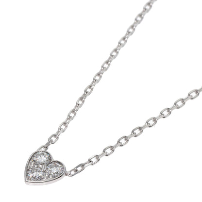 CARTIER   Necklace Mini Heart of Cartier Diamond K18 White Gold Ladies