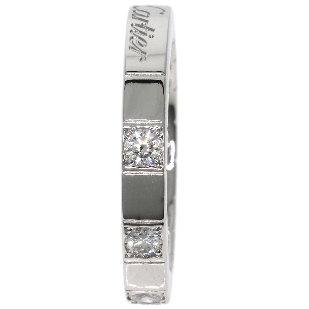 CARTIER   Ring Raniere Half Diamond #47 K18 White Gold Ladies