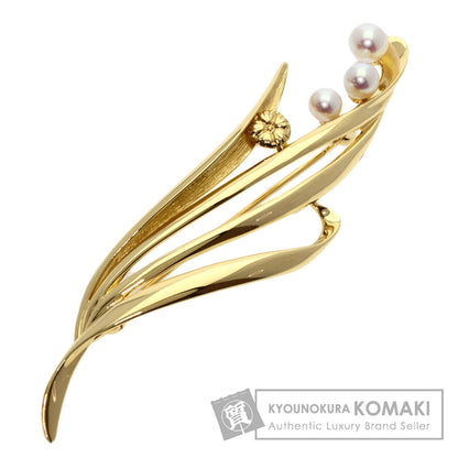 MIKIMOTO   Brooch Flower Motif Pearl Pearl Brooch K18 Yellow Gold Ladies