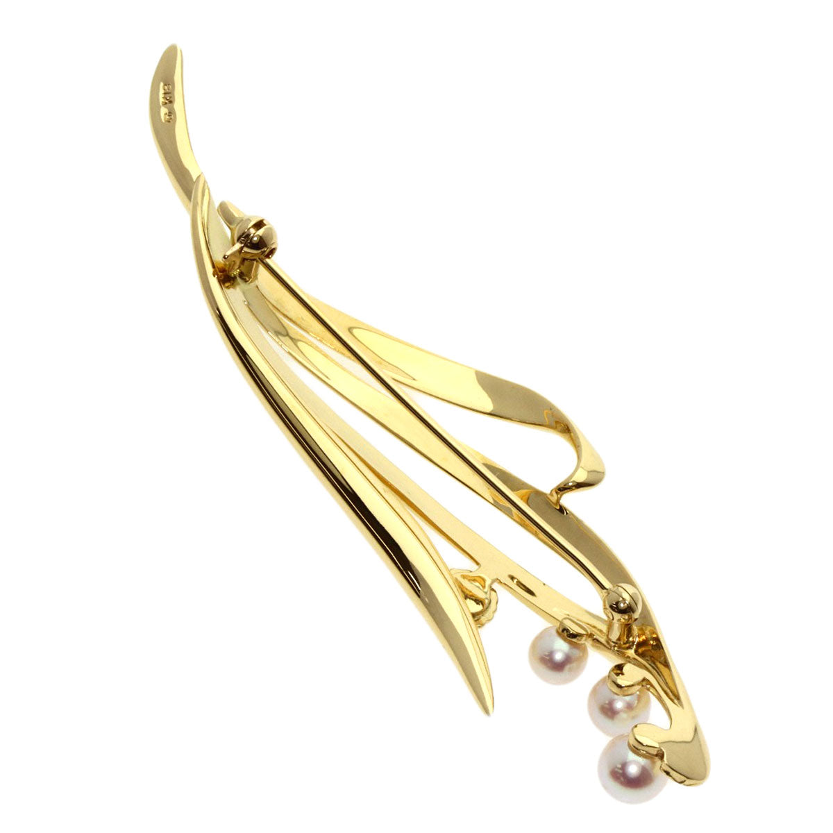 MIKIMOTO   Brooch Flower Motif Pearl Pearl Brooch K18 Yellow Gold Ladies