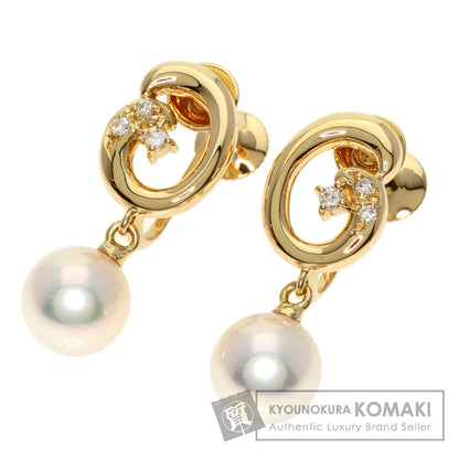 TASAKI   Earring Pearl Pearl Diamond K18 Yellow Gold Ladies