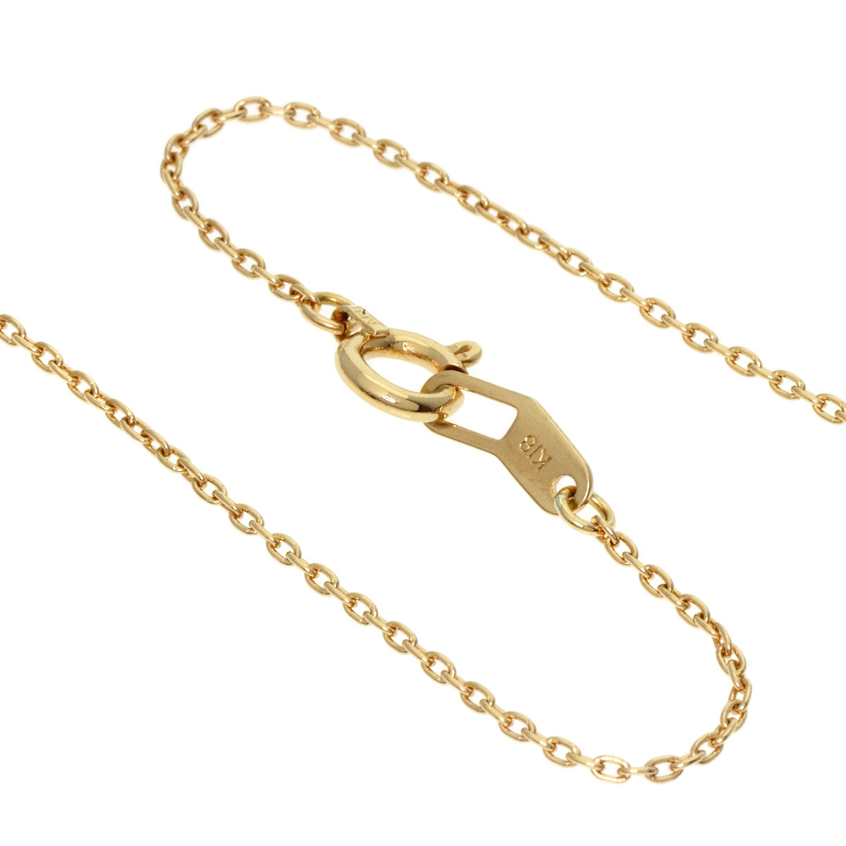 STAR JEWELRY Initial T Necklace K18 Yellow Gold Ladies [Used]