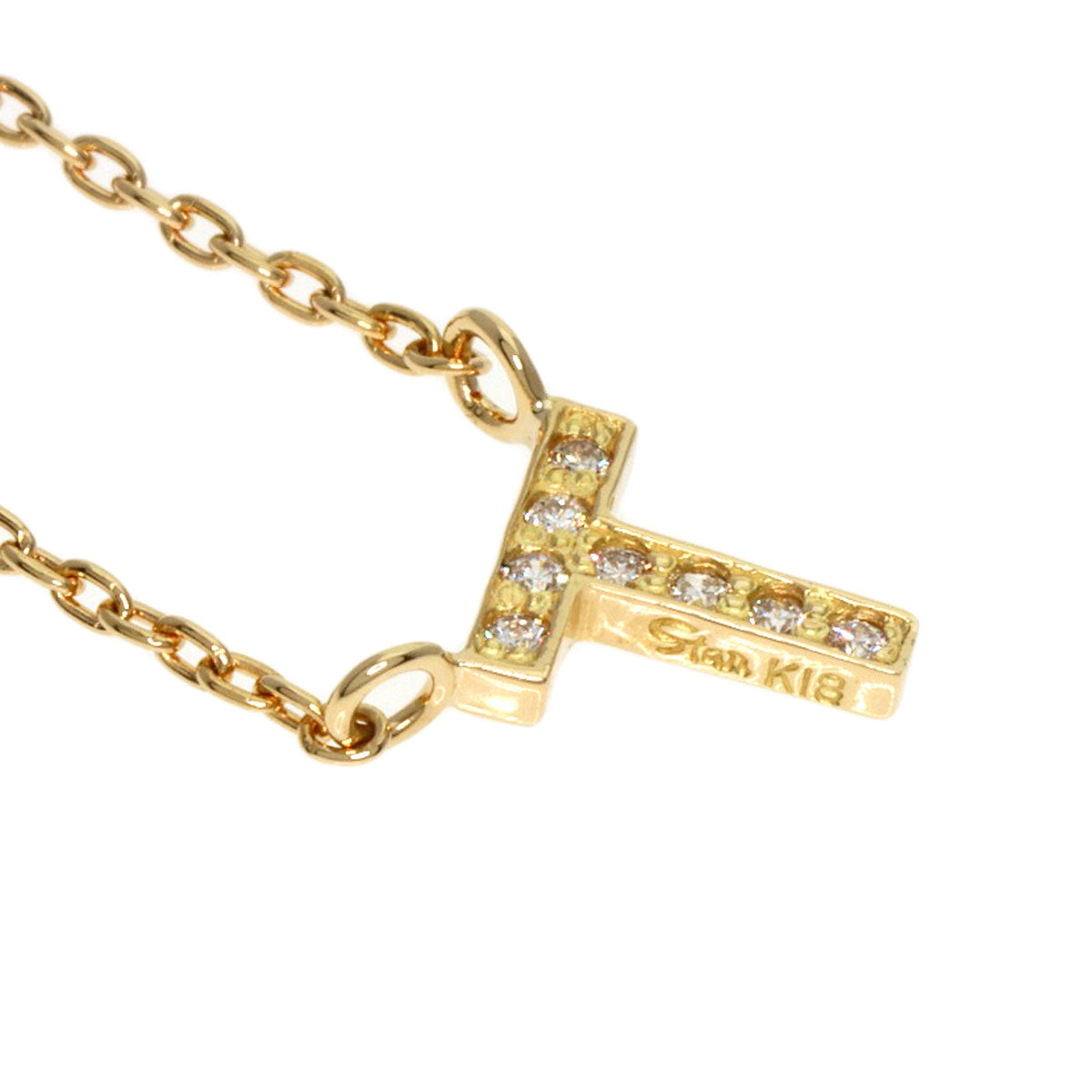 STAR JEWELRY   Necklace Initial T K18 Yellow Gold Ladies