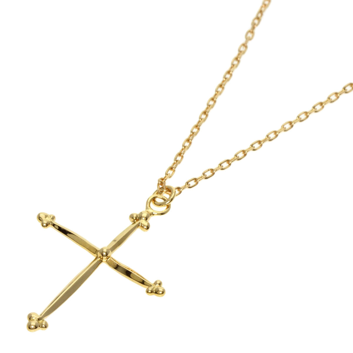 AHKAH   Necklace Spindleigh Cross K18 Yellow Gold Ladies