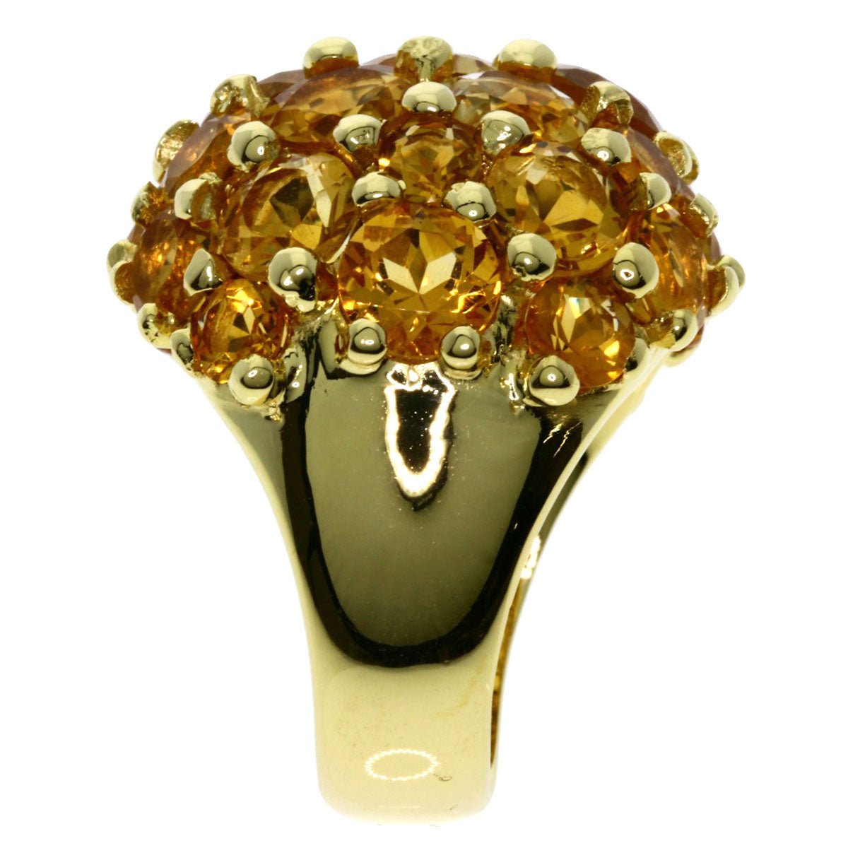 Ponte Vecchio   Ring Citrin K18 Yellow Gold Ladies