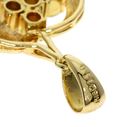 MIKIMOTO Diamond Pendant top K18 Yellow Gold Ladies [Used]