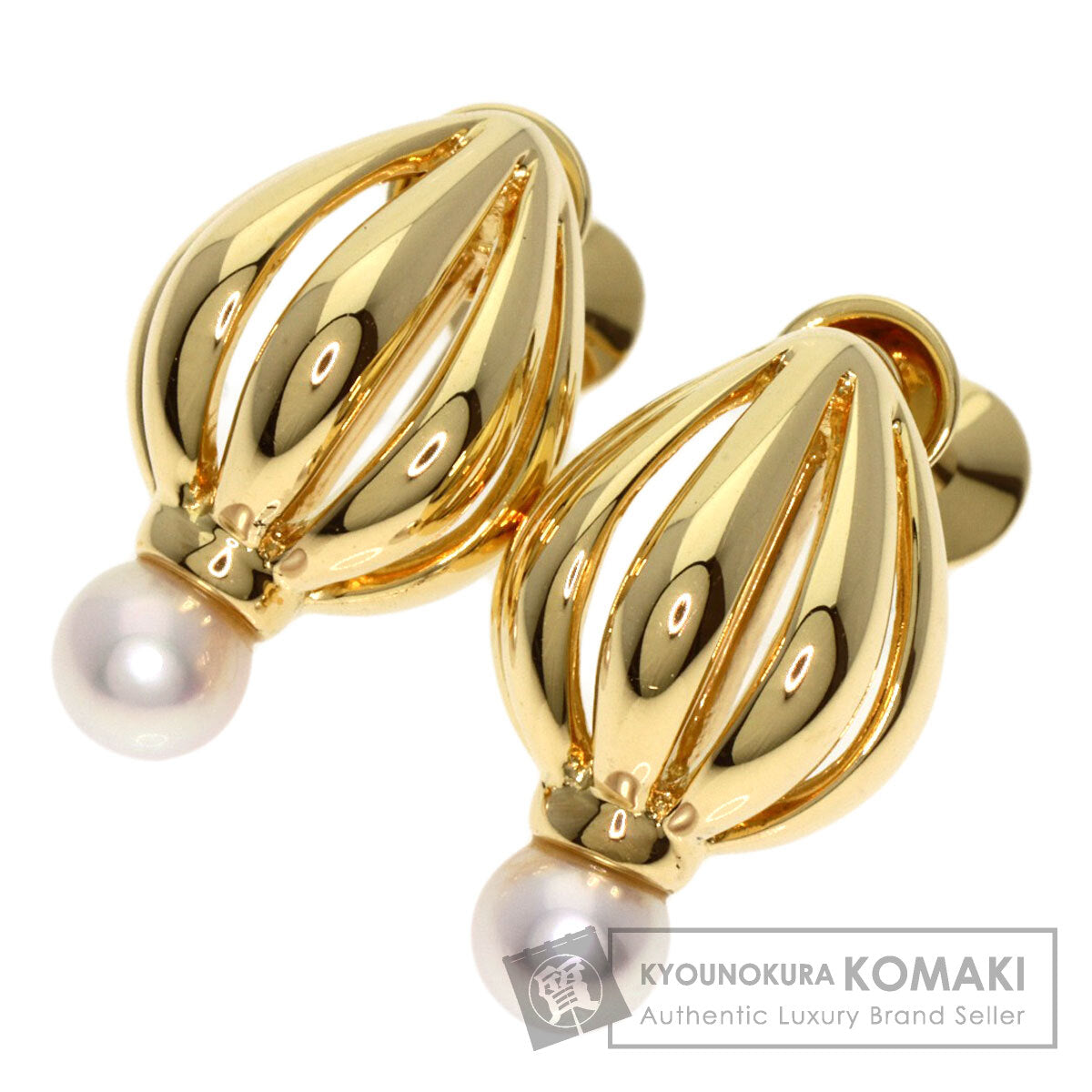 MIKIMOTO   Earring Pearl Pearl K18 Yellow Gold Ladies