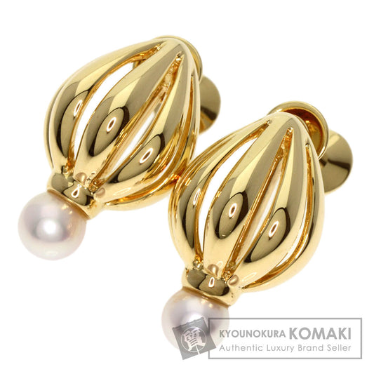 MIKIMOTO   Earring Pearl Pearl K18 Yellow Gold Ladies