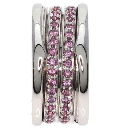 BVLGARI B.zero1 3 band Garnet #55 Ring K18 White Gold Ladies [Used]