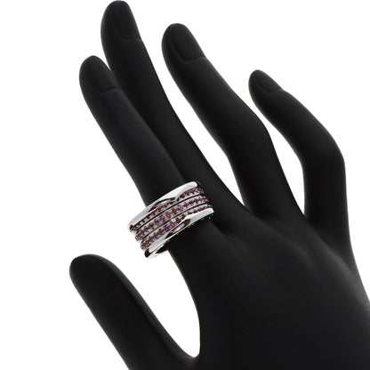 BVLGARI B.zero1 3 band Garnet #55 Ring K18 White Gold Ladies [Used]
