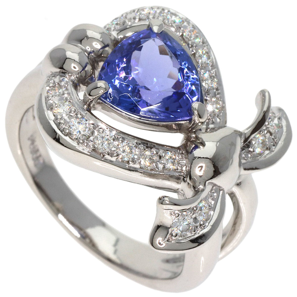 MITSUO KAJI Tanzanite Diamond Ring Ring Platinum PT900 Ladies [Used]