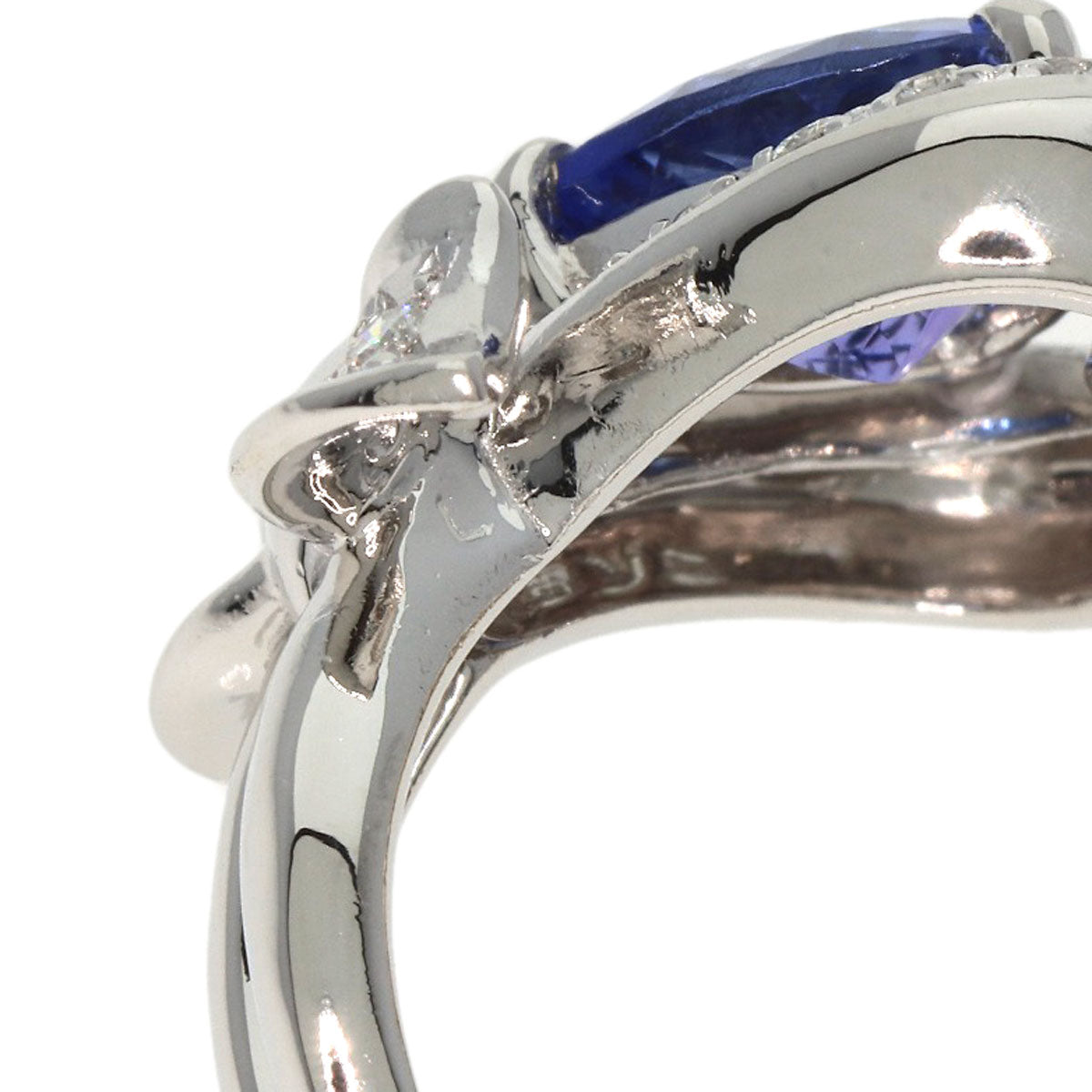 MITSUO KAJI Tanzanite Diamond Ring Ring Platinum PT900 Ladies [Used]