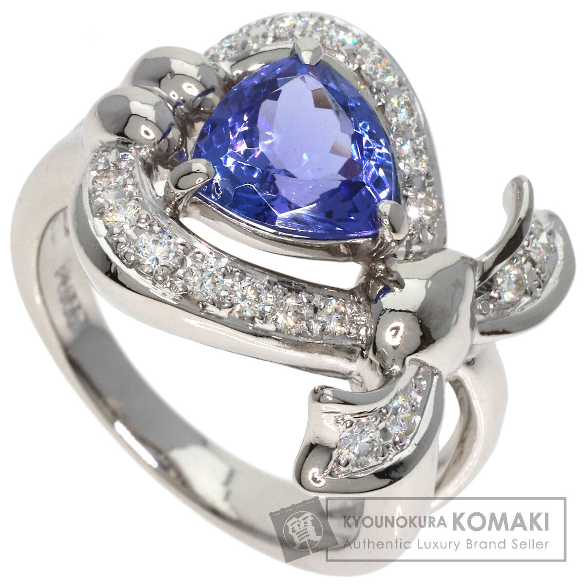 MITSUO KAJI Tanzanite Diamond Ring Ring Platinum PT900 Ladies [Used]