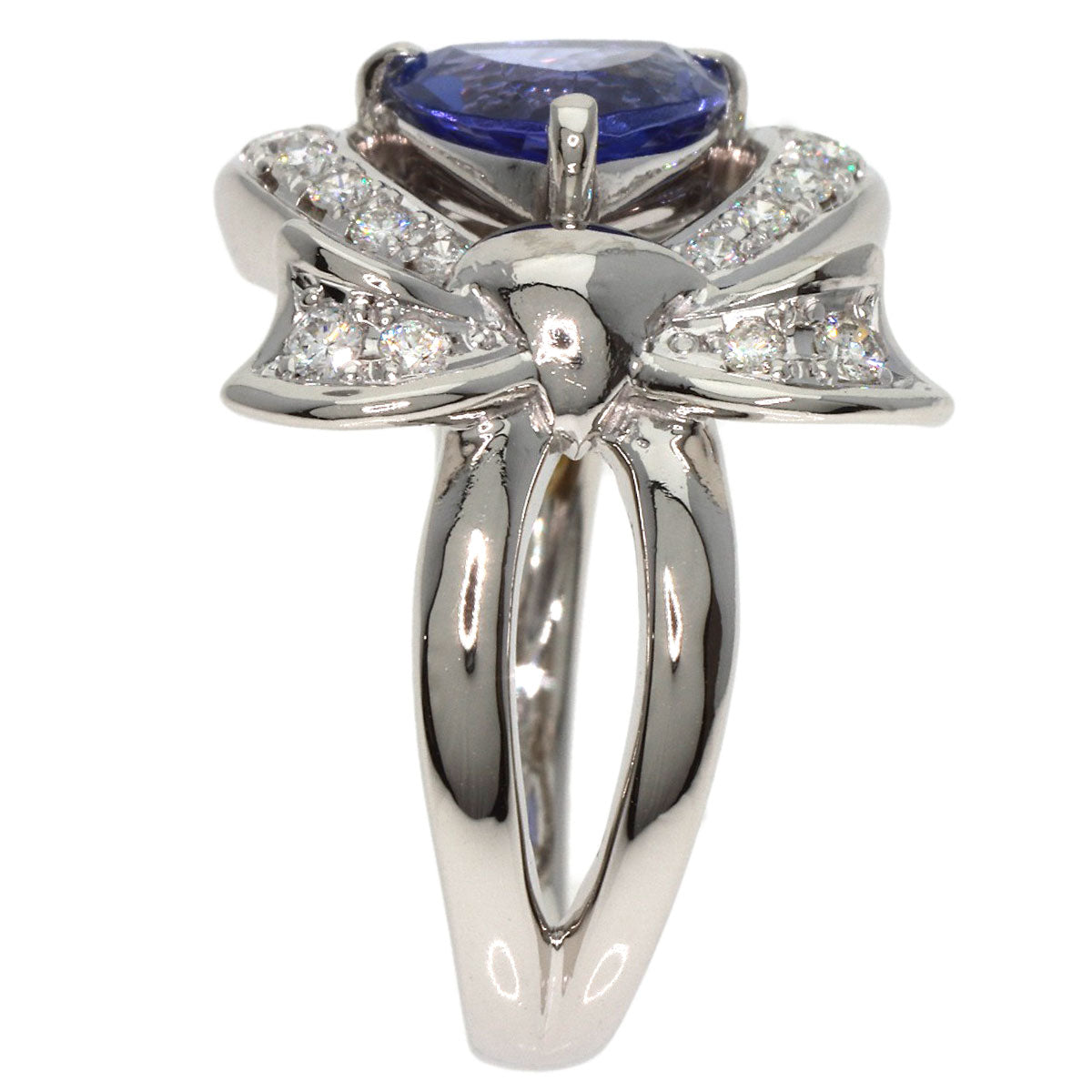 MITSUO KAJI Tanzanite Diamond Ring Ring Platinum PT900 Ladies [Used]