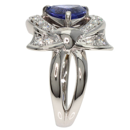 MITSUO KAJI Tanzanite Diamond Ring Ring Platinum PT900 Ladies [Used]