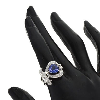 MITSUO KAJI Tanzanite Diamond Ring Ring Platinum PT900 Ladies [Used]