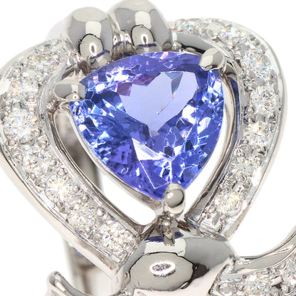 MITSUO KAJI Tanzanite Diamond Ring Ring Platinum PT900 Ladies [Used]
