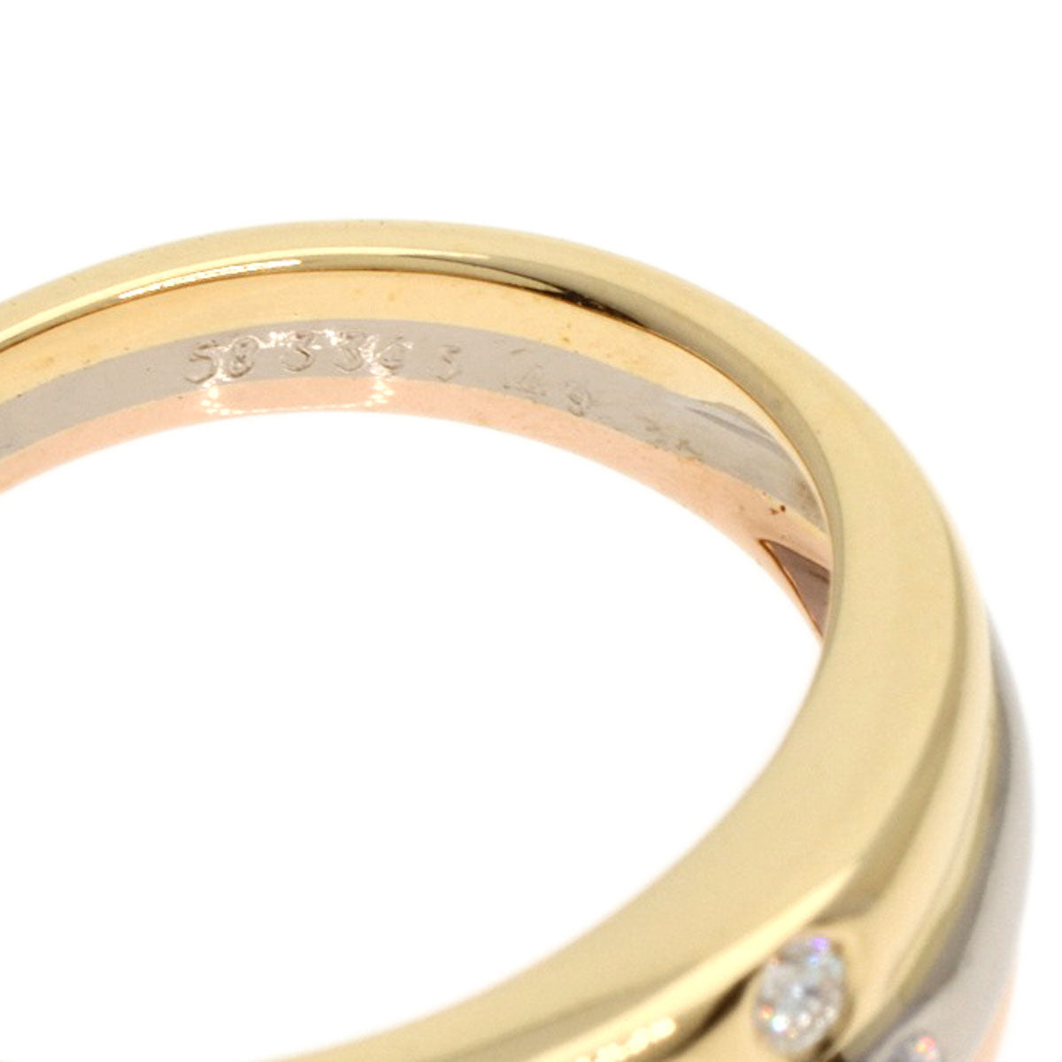 CARTIER   Ring Three-color Diamond K18 Yellow Gold 18K Pink GoldLadies