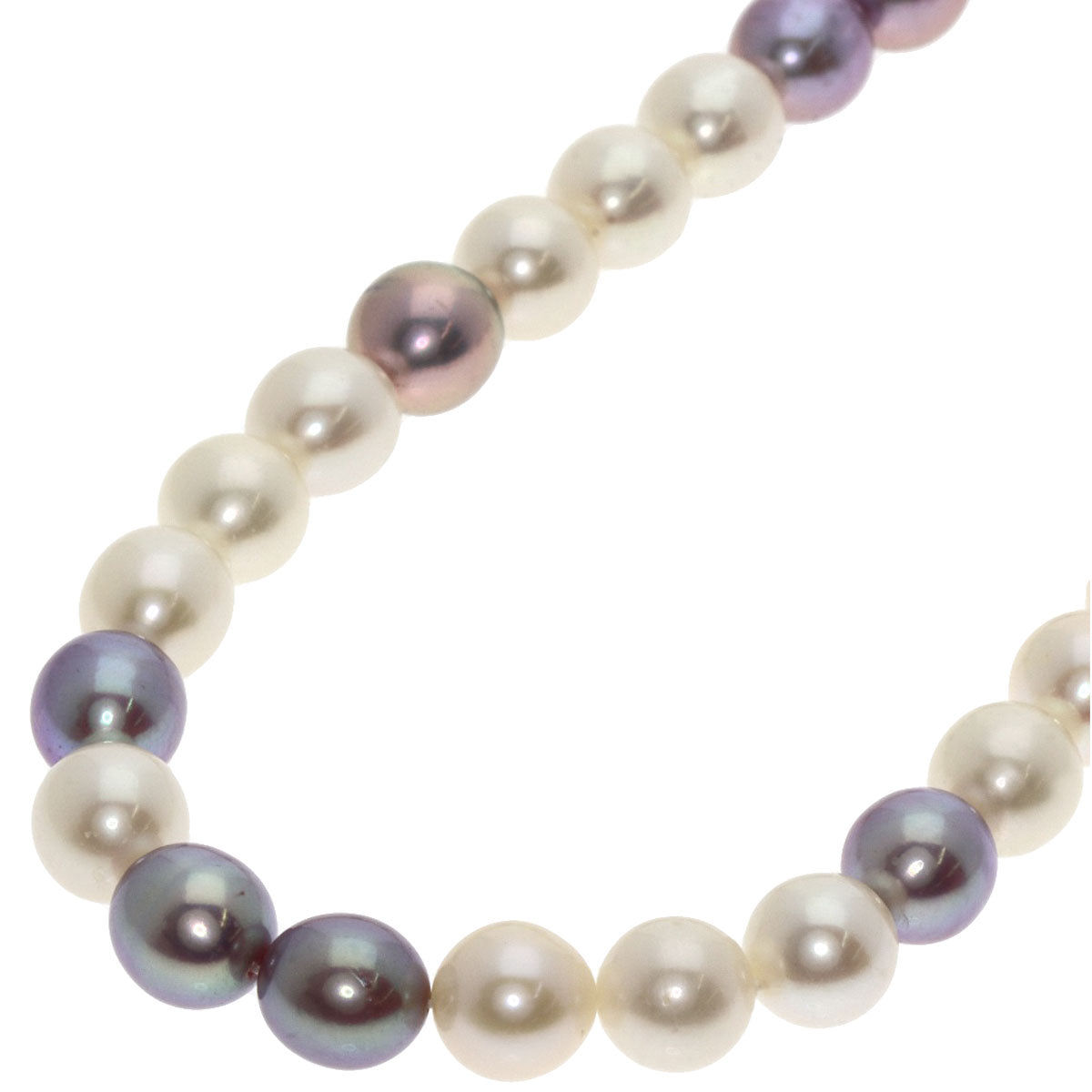 TASAKI Multicolor Freshwater Pearl Pearl Diamond Necklace K18 White Gold Ladies [Used]