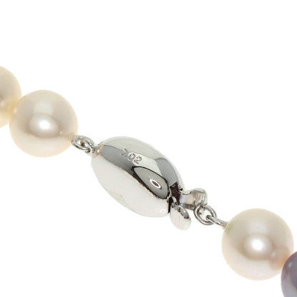 TASAKI Multicolor Freshwater Pearl Pearl Diamond Necklace K18 White Gold Ladies [Used]