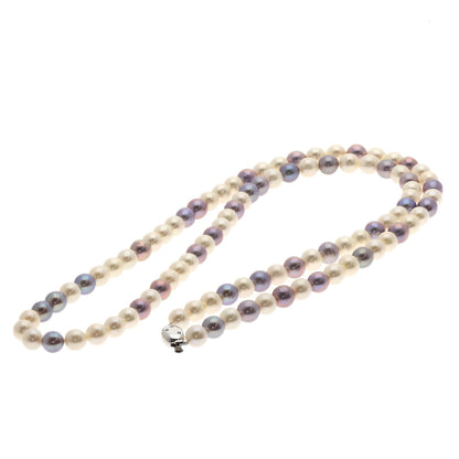 TASAKI Multicolor Freshwater Pearl Pearl Diamond Necklace K18 White Gold Ladies [Used]