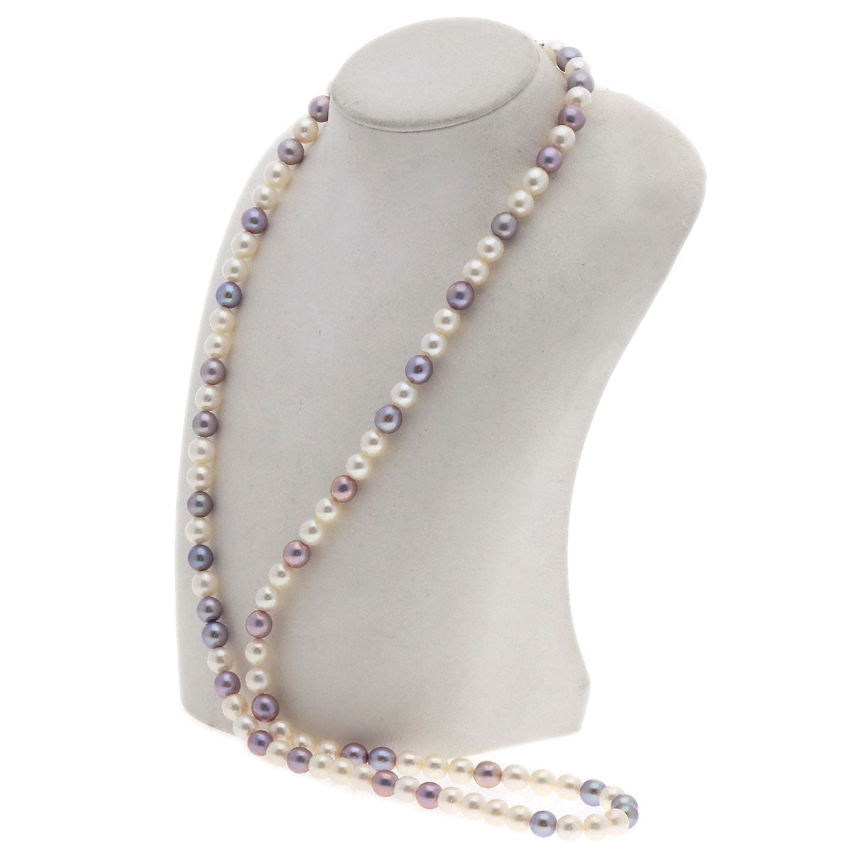 TASAKI Multicolor Freshwater Pearl Pearl Diamond Necklace K18 White Gold Ladies [Used]