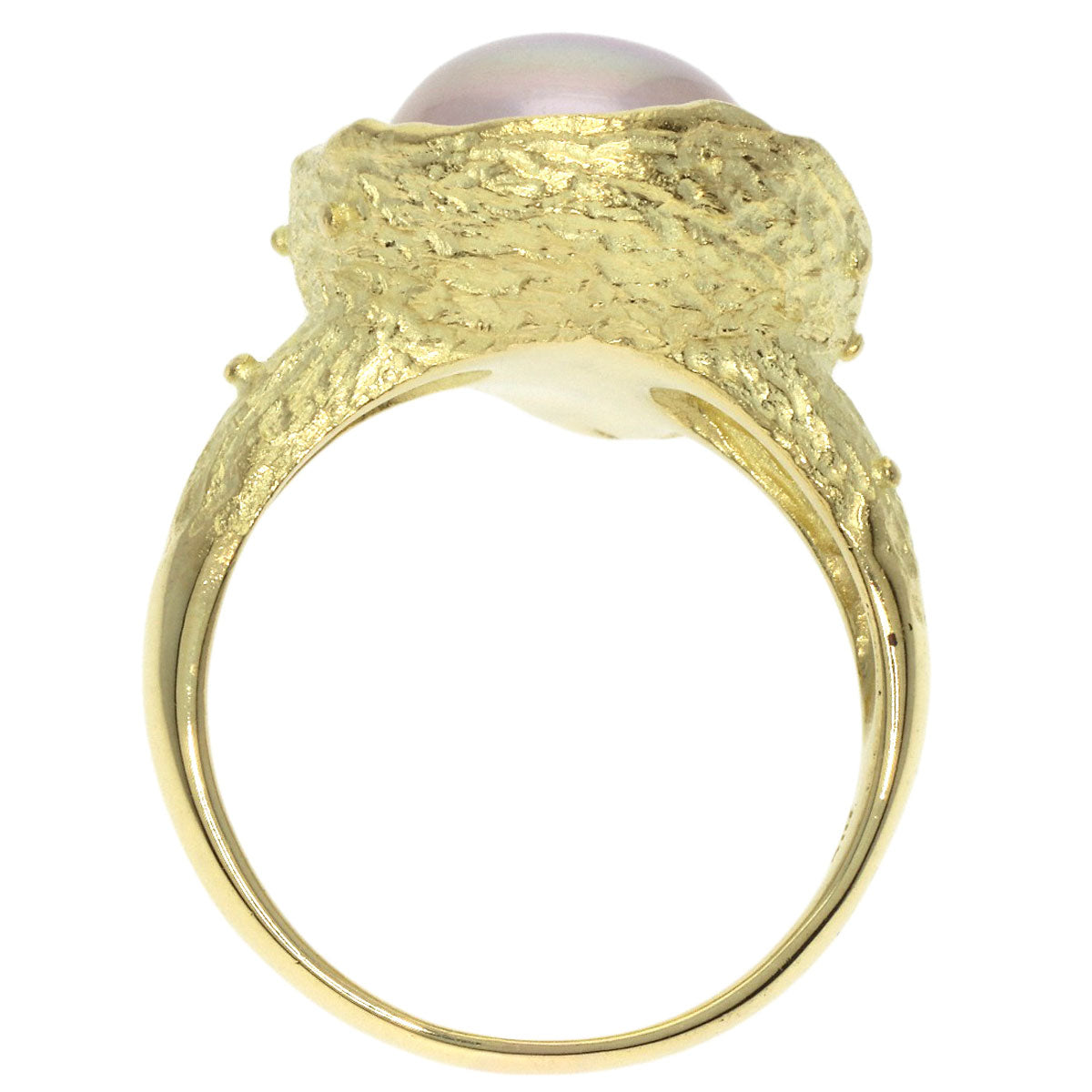 Pearl Pearl Diamond Ring K18 Yellow Gold  10.5g　Ladies