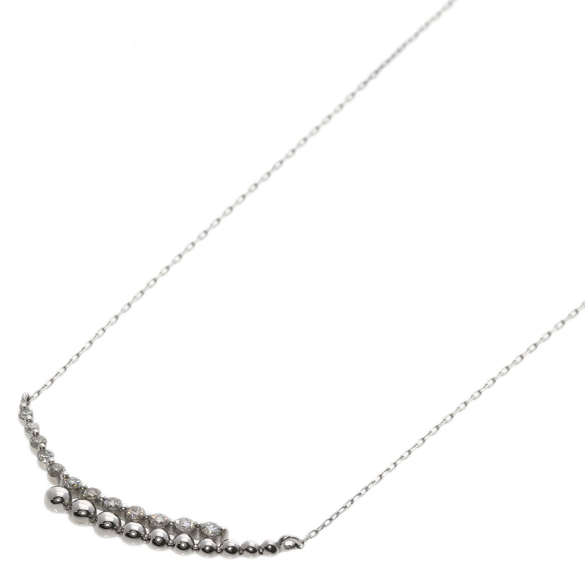 0.15ct Diamond Necklace Platinum PT850 PT900 1.7g　Ladies