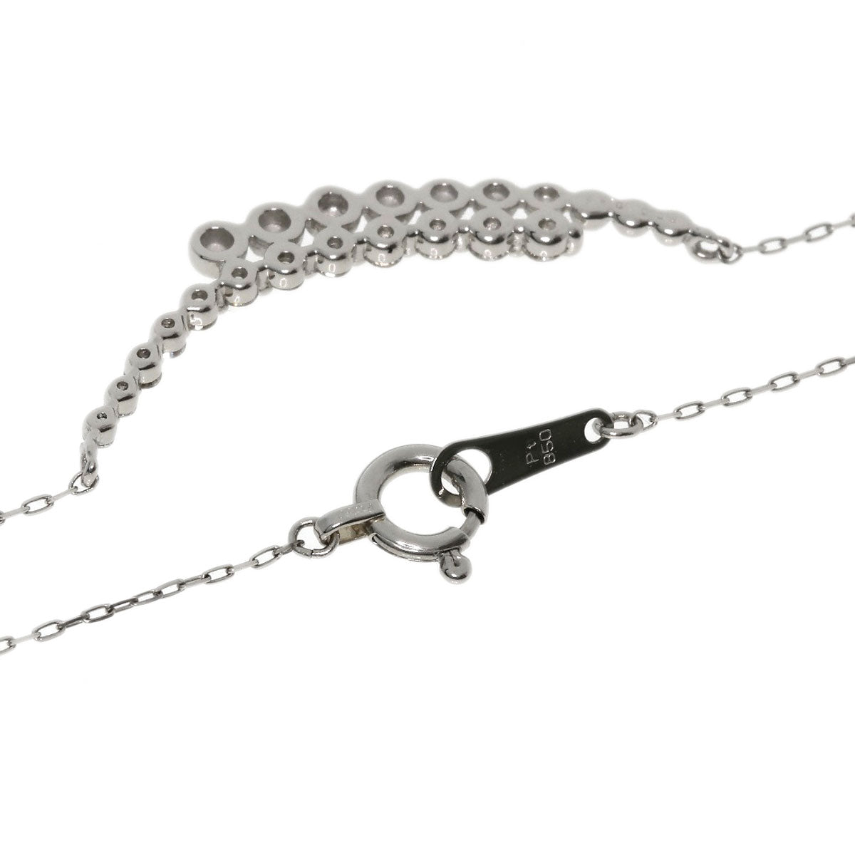 0.15ct Diamond Necklace Platinum PT850 PT900 1.7g　Ladies