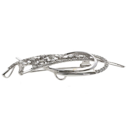 1.51ct Diamond Brooch K18 White Gold K14WG 8.52g　Ladies