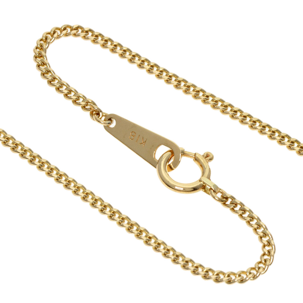 1P Diamond Necklace K18 Yellow Gold  4.3g　Ladies