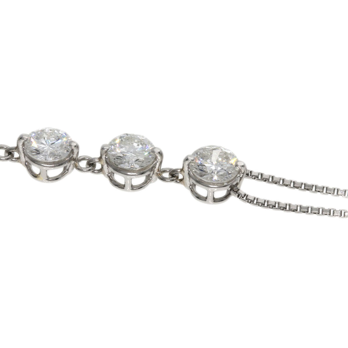 5P Diamond Necklace Platinum PT850 PT900 4g　Ladies