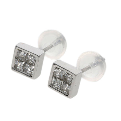 Diamond earring K18 White Gold  1.6g　Ladies