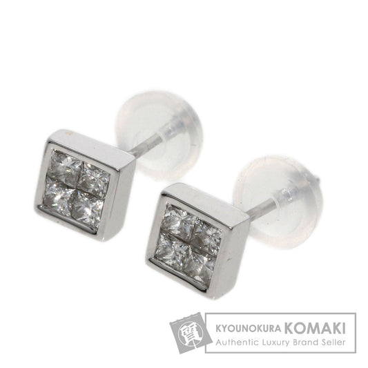 Diamond earring K18 White Gold  1.6g　Ladies