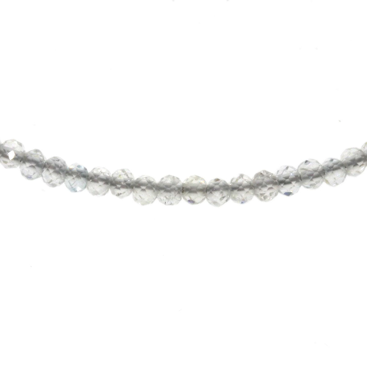 Crystal Lapis Lazuli & Azure stone 3 rows Necklace Silver 19.1g　Ladies